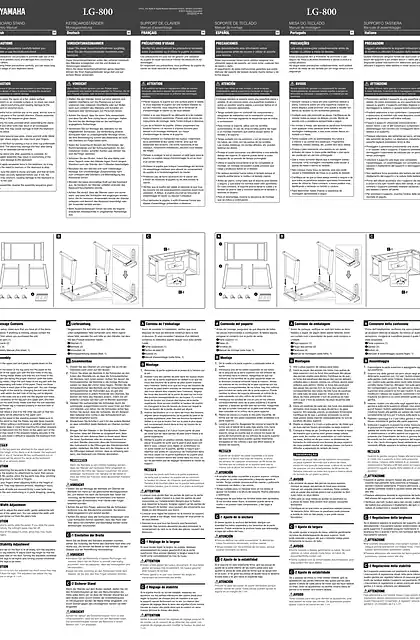 yamaha雅马哈LG-800 Assembly Manual